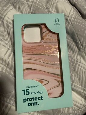 On Running Pink and Gold Swirl iPhone 15 Pro Max Case